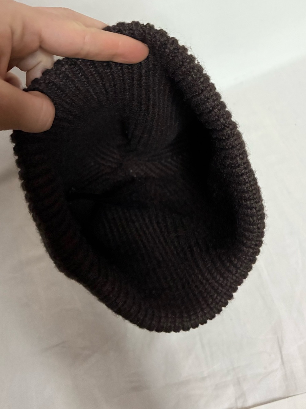 Zara Brown Ribbed Beanie - Picture 4 of 5